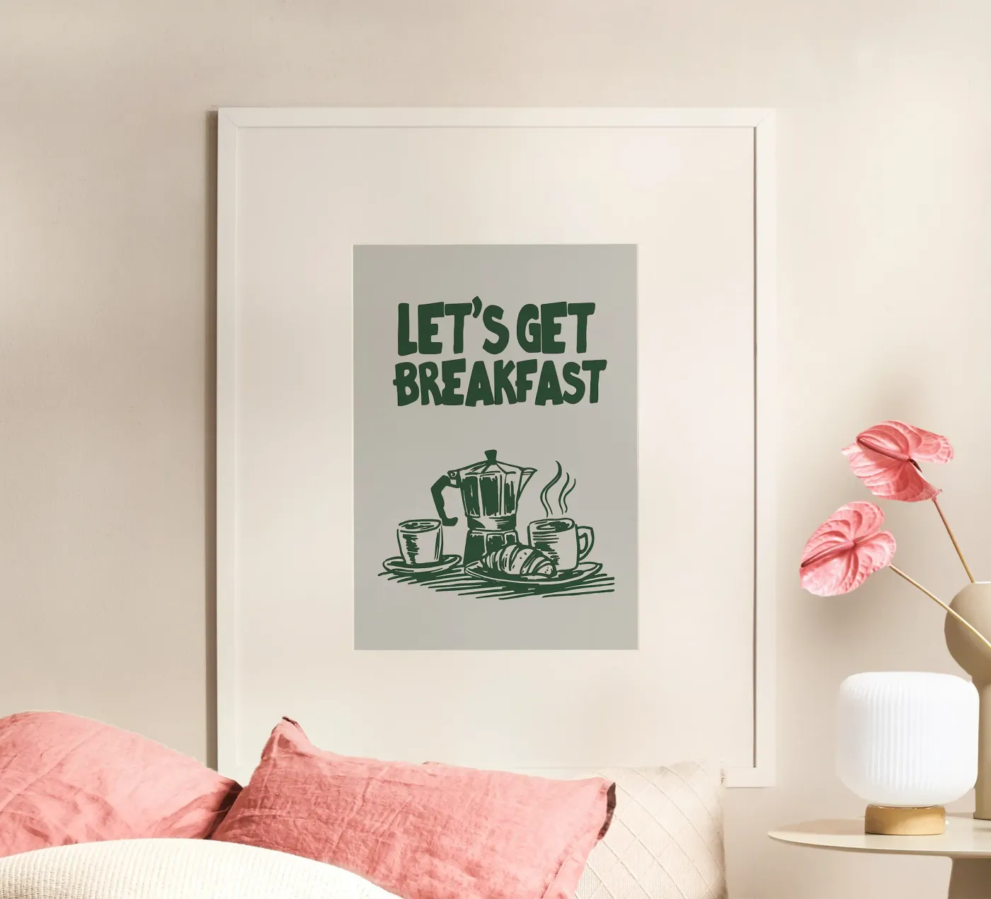 Let's Get Breakfast poster by Mildred Store