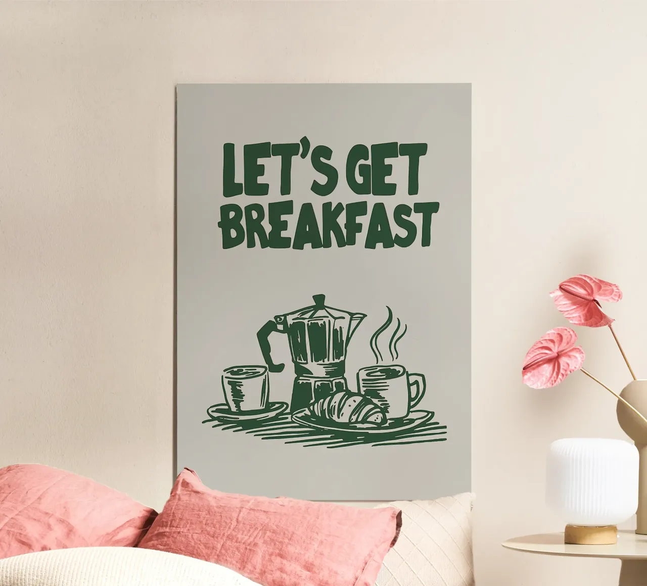 Let's Get Breakfast poster by Mildred Store