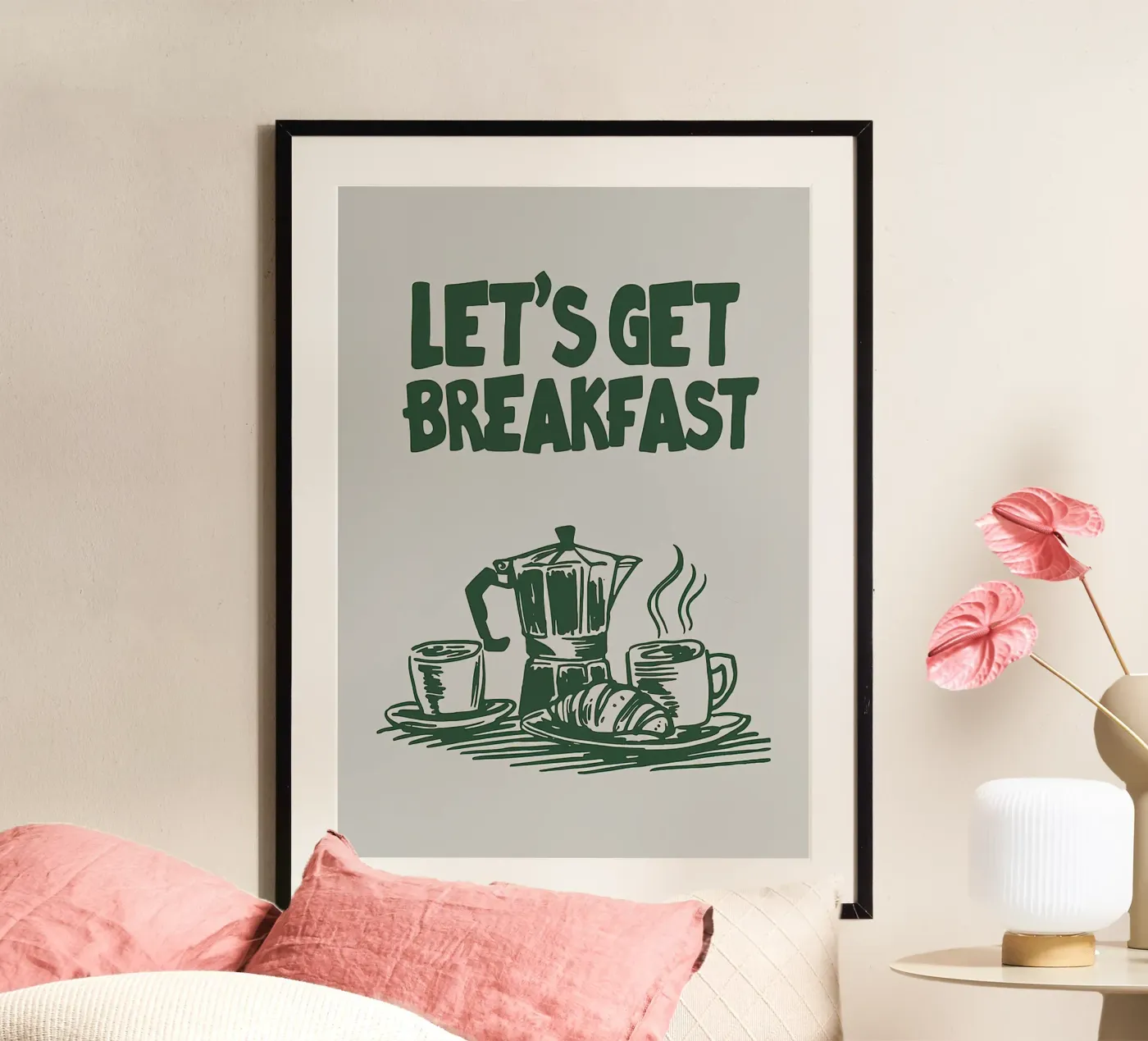 Let's Get Breakfast poster by Mildred Store