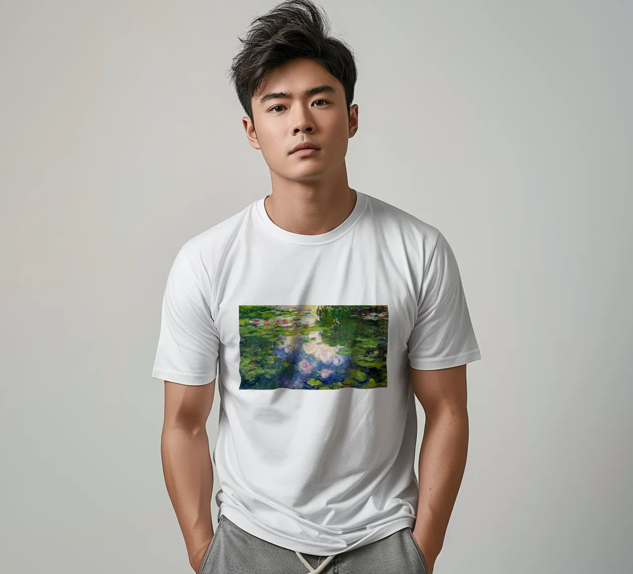Lo stagno di ninfee di Claude Monet t-shirt da Monet Art Prints