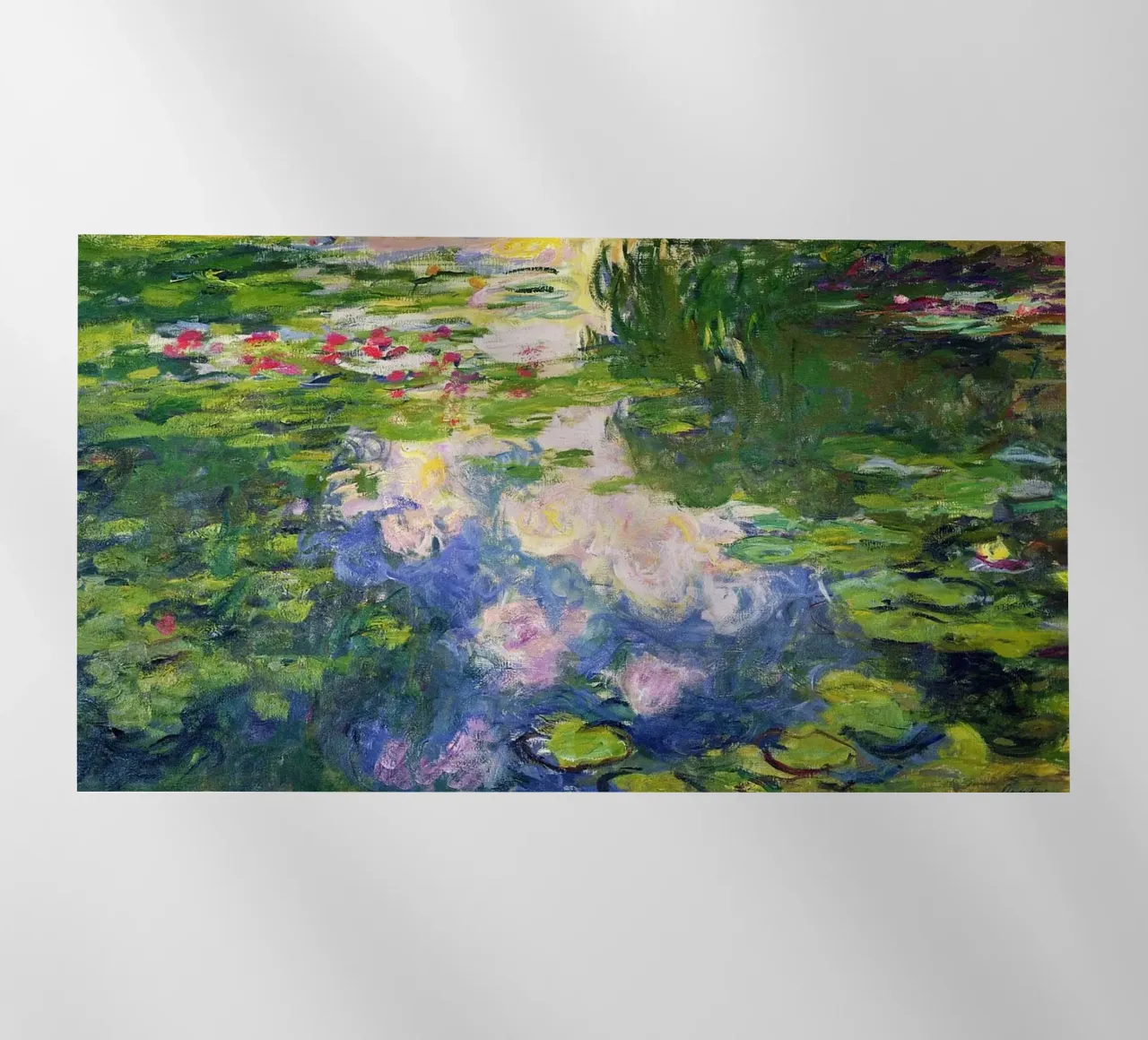 Lo stagno di ninfee di Claude Monet pellicola backlit da Monet Art Prints