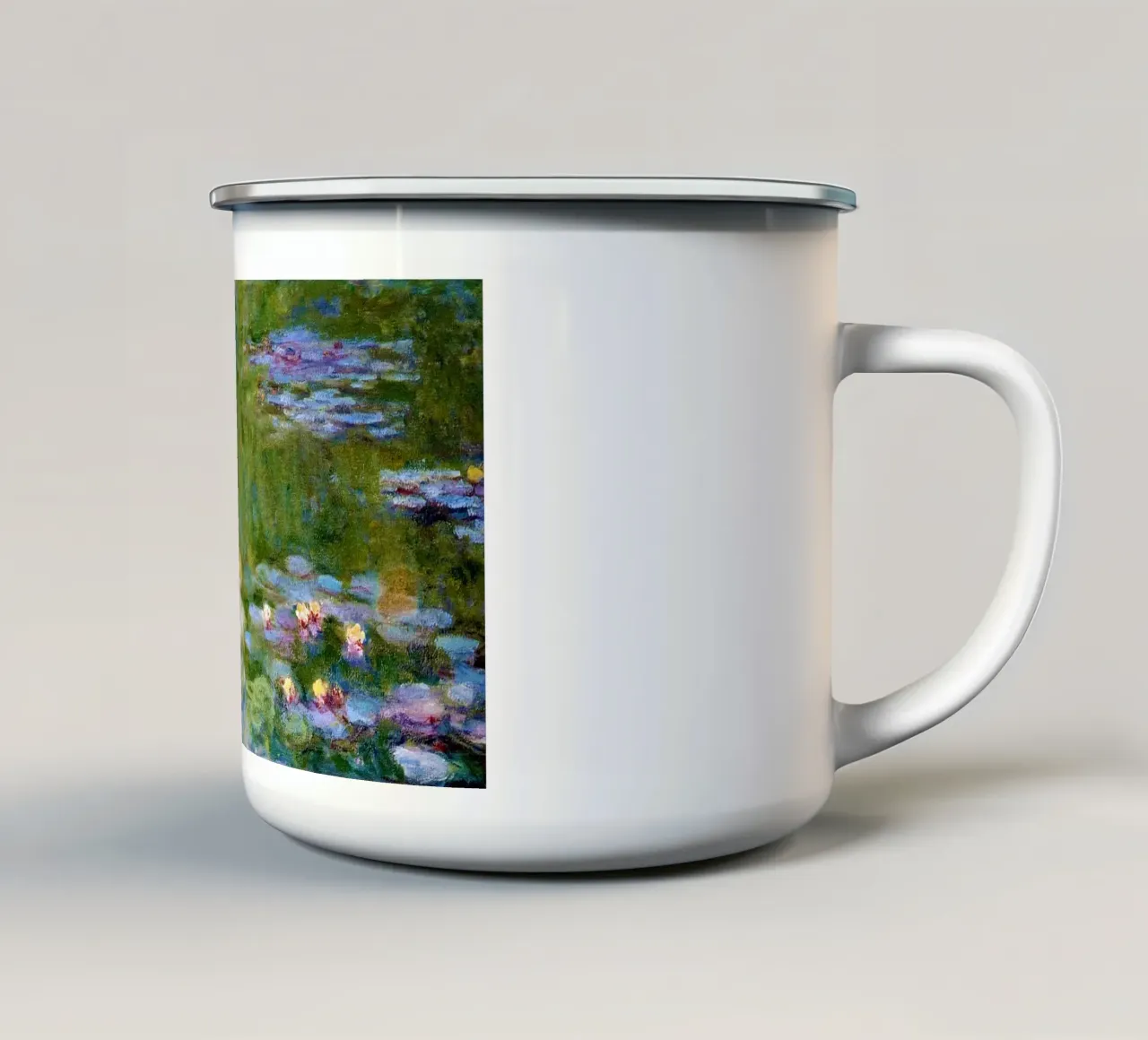 Le ninfee di Claude Monet tazza in smalto da Monet Art Prints
