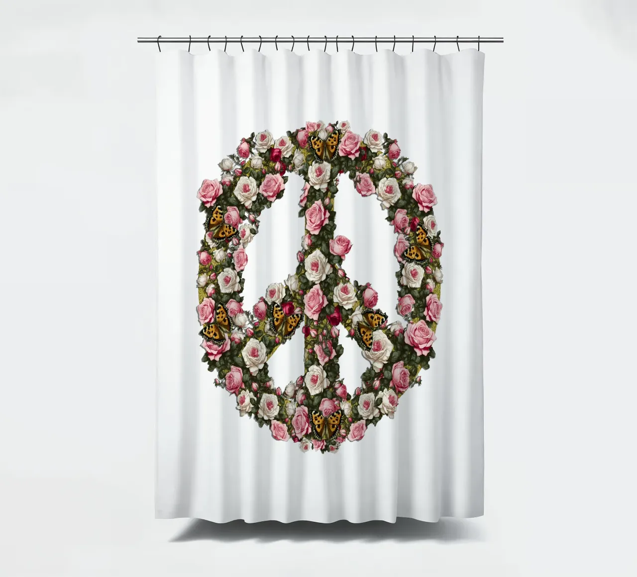 Rosa Vintage Peace tenda da doccia da Nina May Design Studio