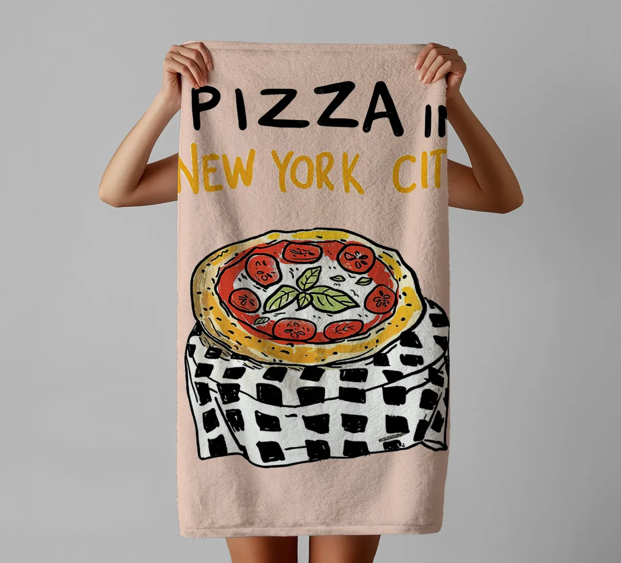 Pizza in New York towel by Mildred Store