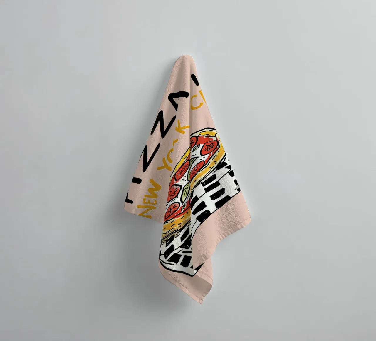 Pizza in New York towel by Mildred Store