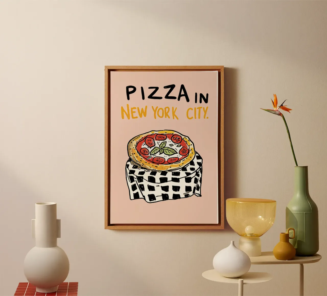 Pizza in New York canvas by Mildred Store