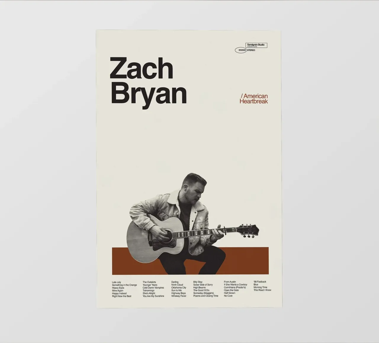 Zach Bryan telo in pvc da fayzelkodok