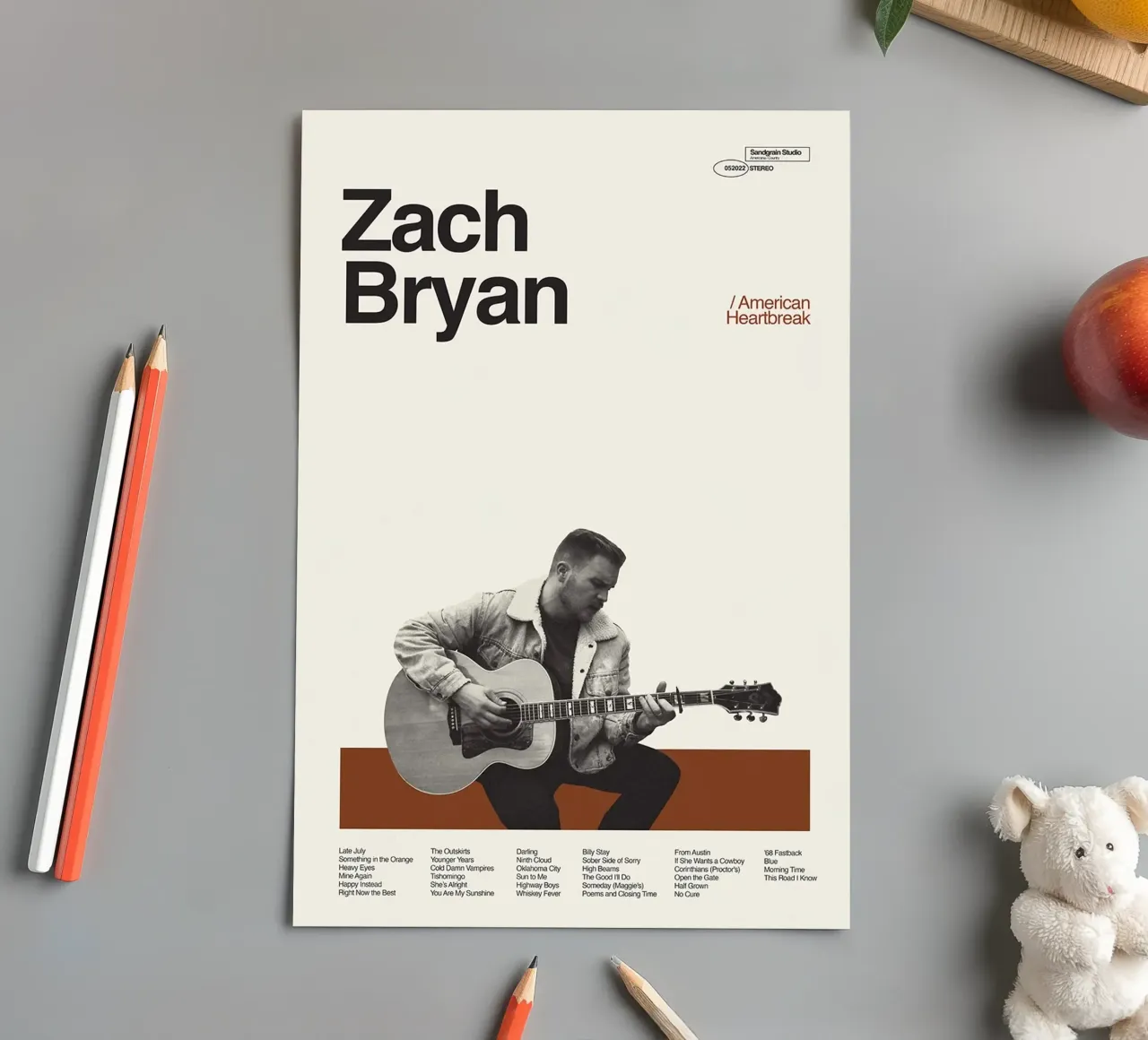 Zach Bryan foglio adesivo da fayzelkodok