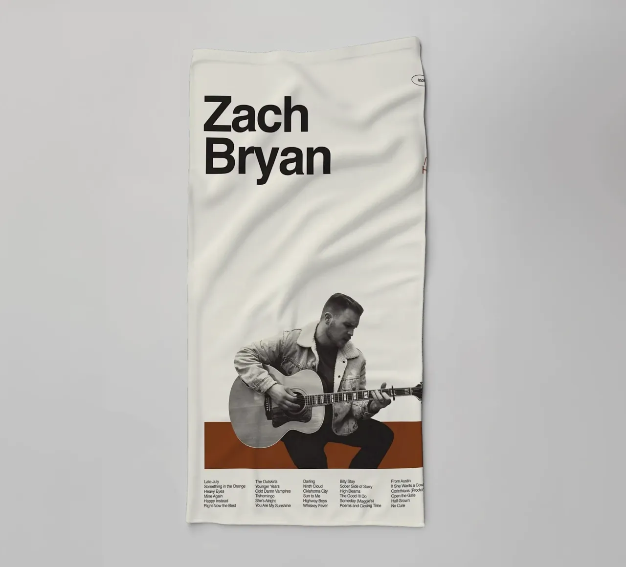 Zach Bryan badhanddoek van fayzelkodok