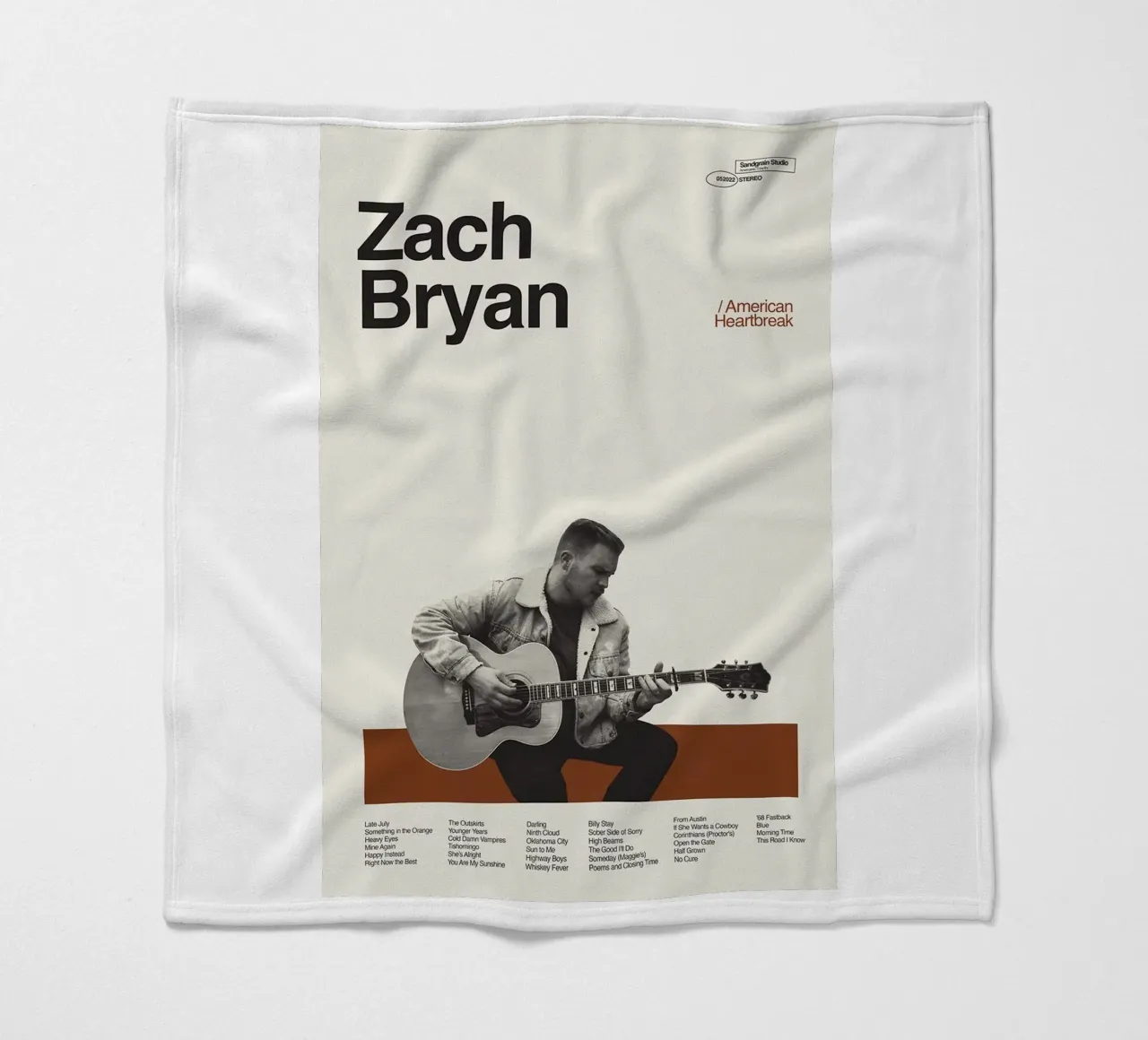 Zach Bryan coperta in pile da fayzelkodok