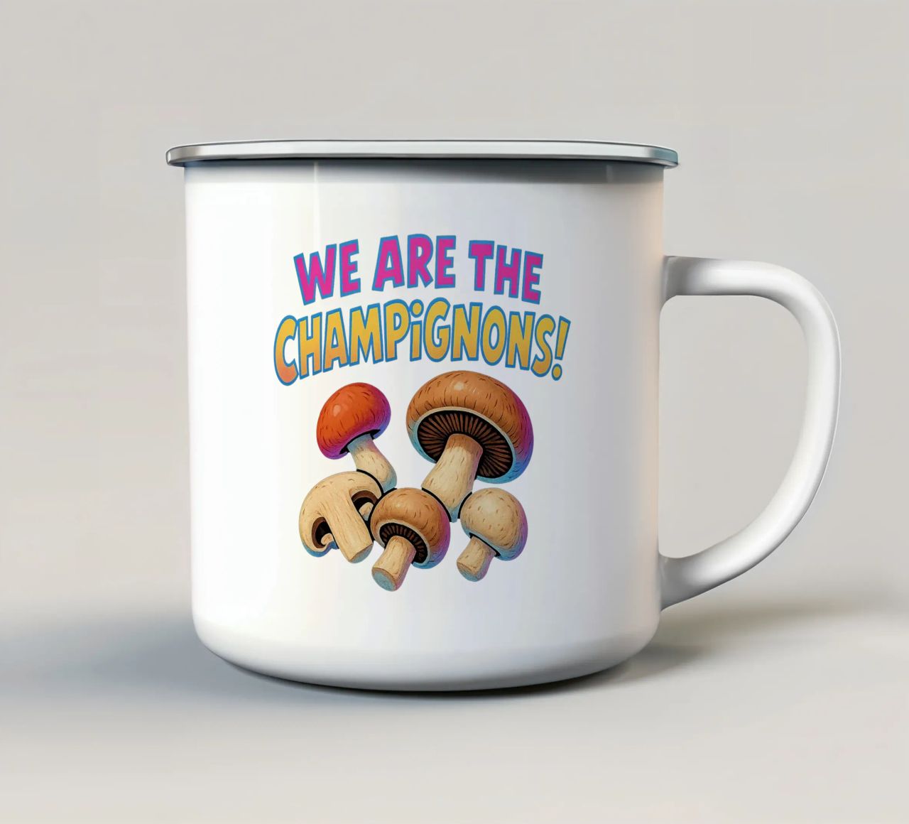 WE ARE THE CHAMPIGNONS tazza in smalto da Vintage Van Gogh