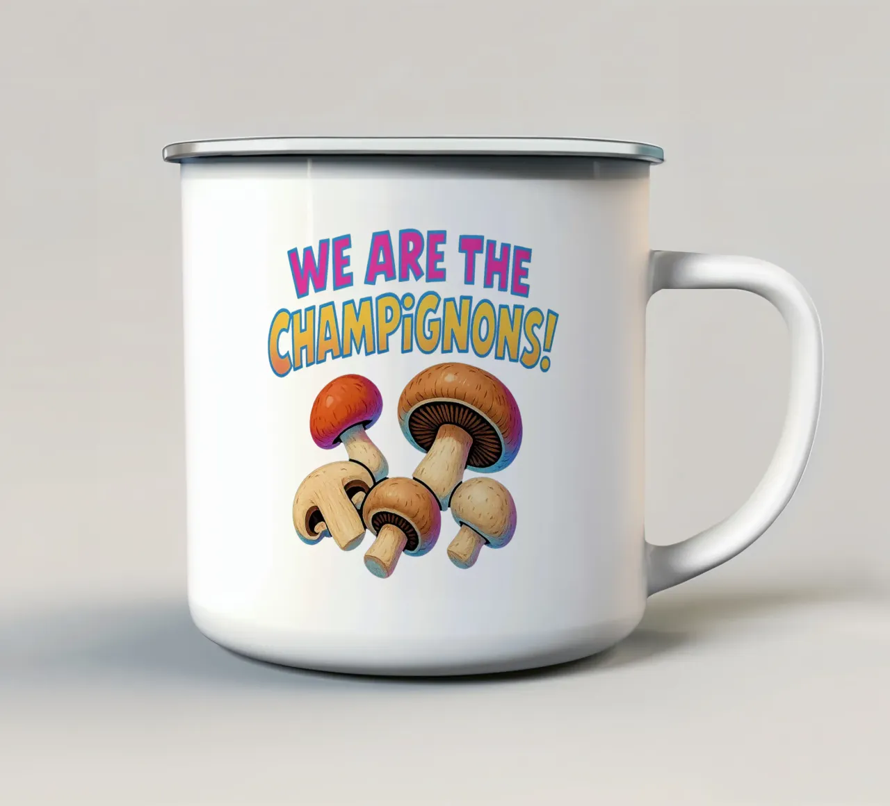 WE ARE THE CHAMPIGNONS tazza in smalto da Vintage Van Gogh