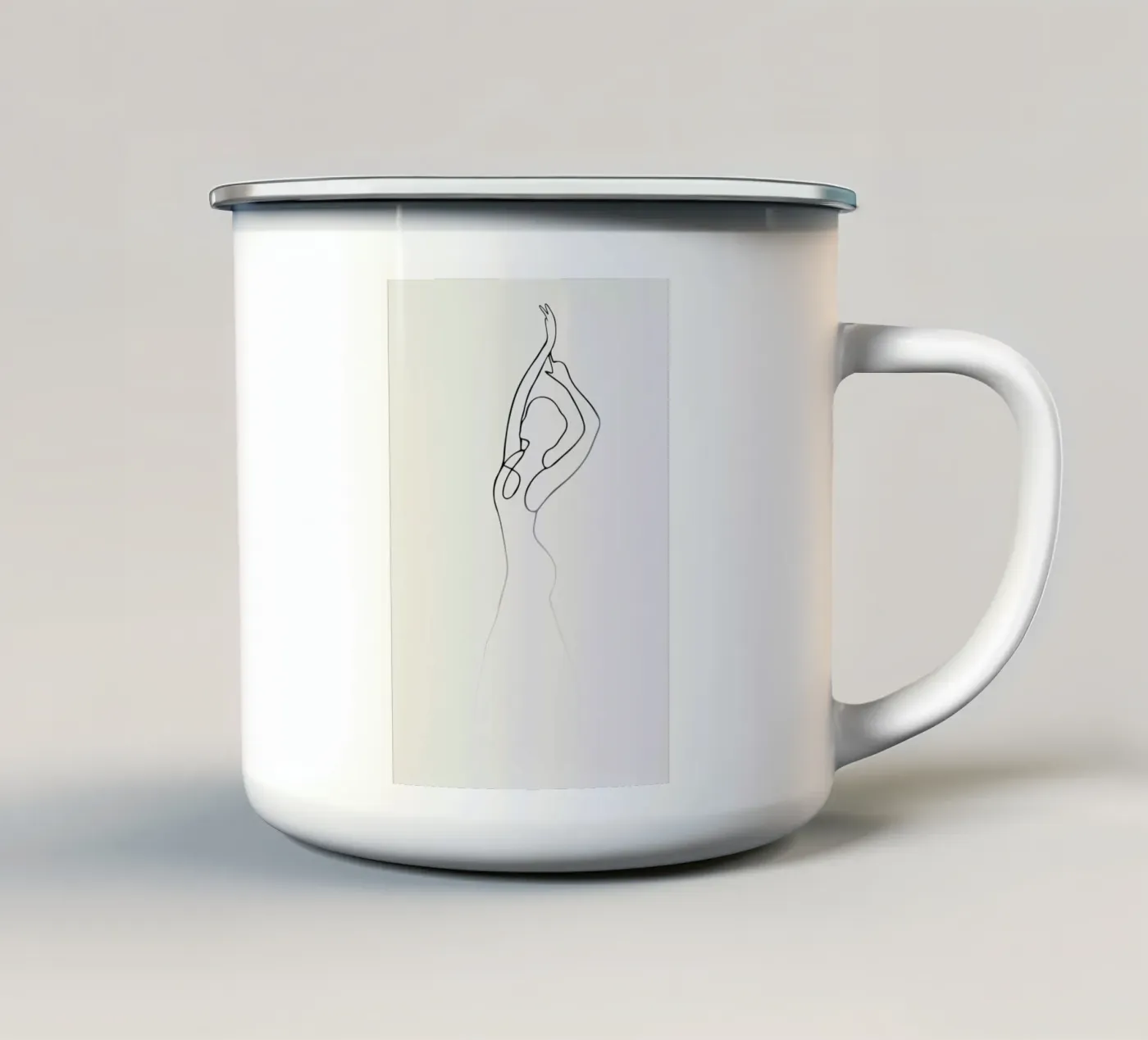 Pose 2 enamel mug by Graphite