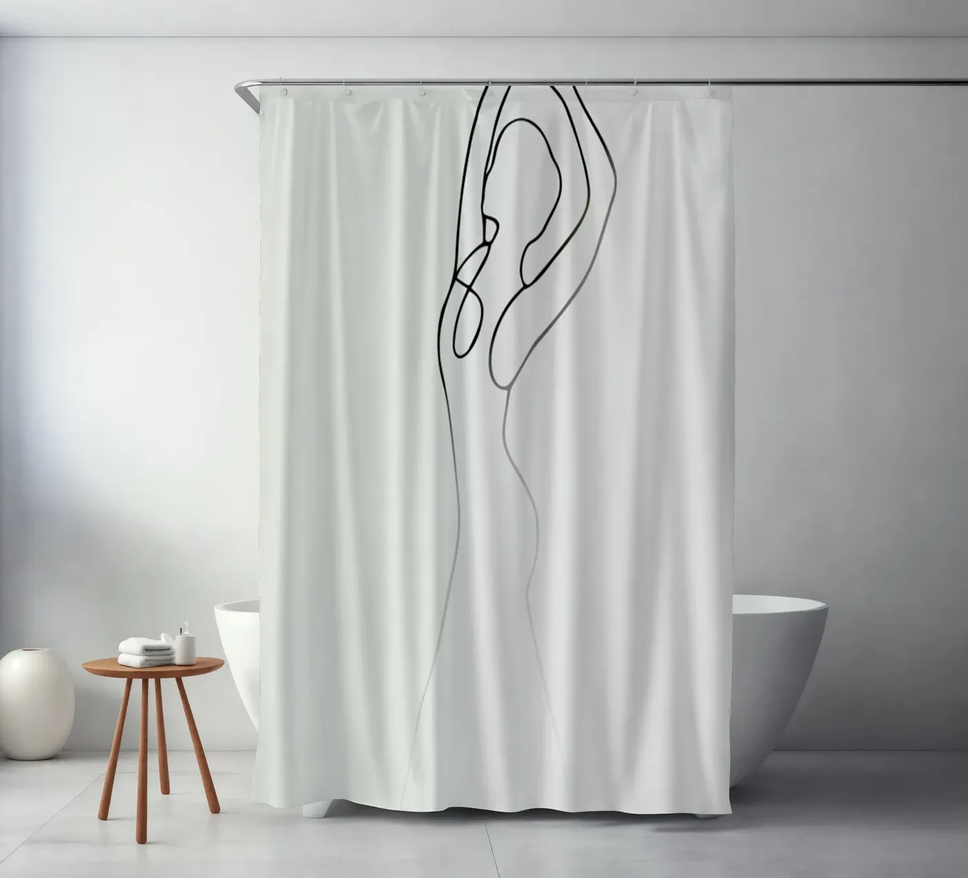 Pose 2 douchegordijn van Graphite