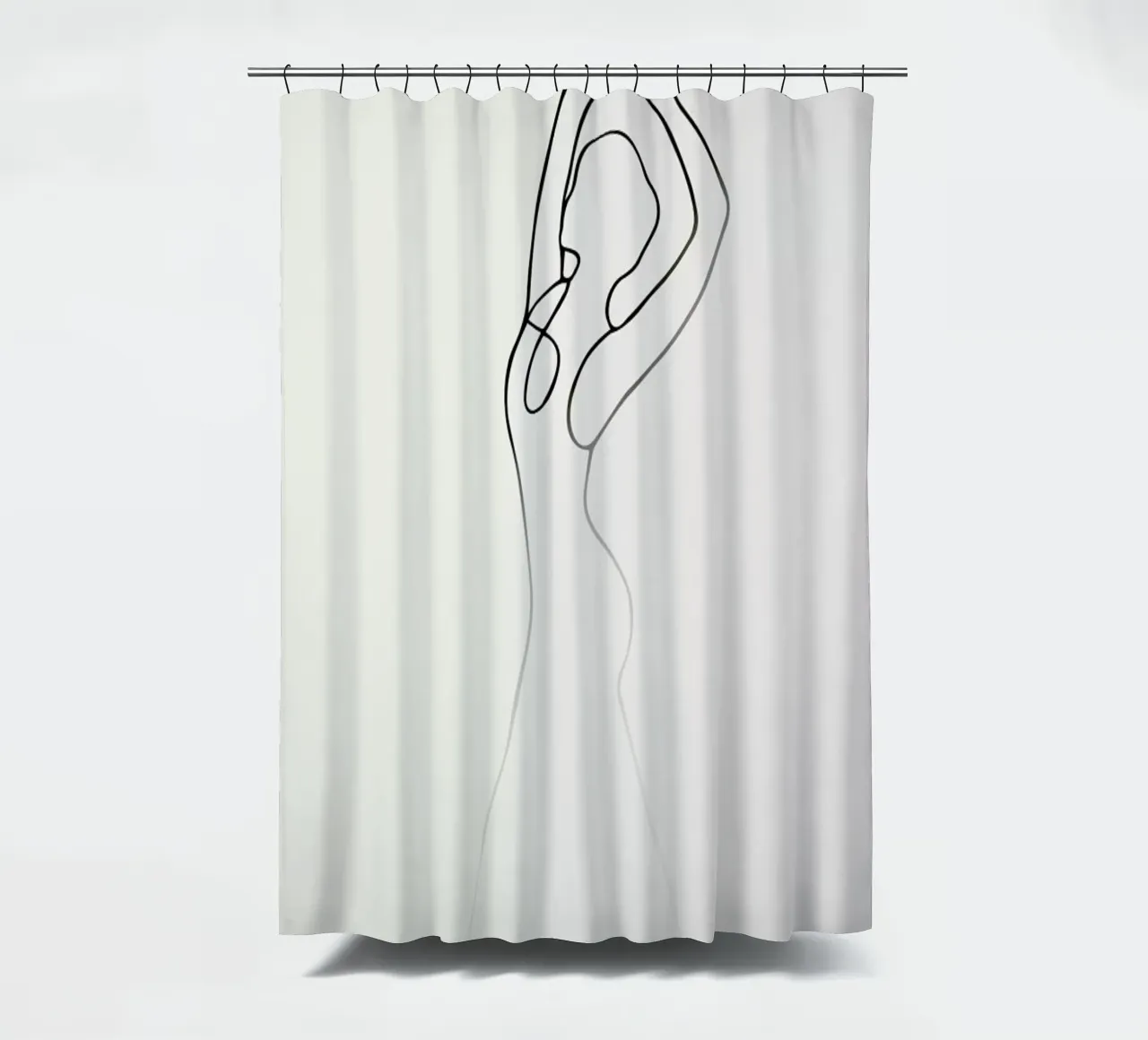 Pose 2 douchegordijn van Graphite