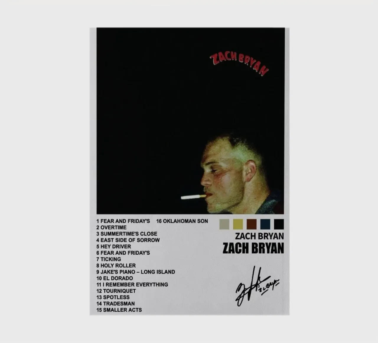 Zach Bryan notebook by fayzelkodok