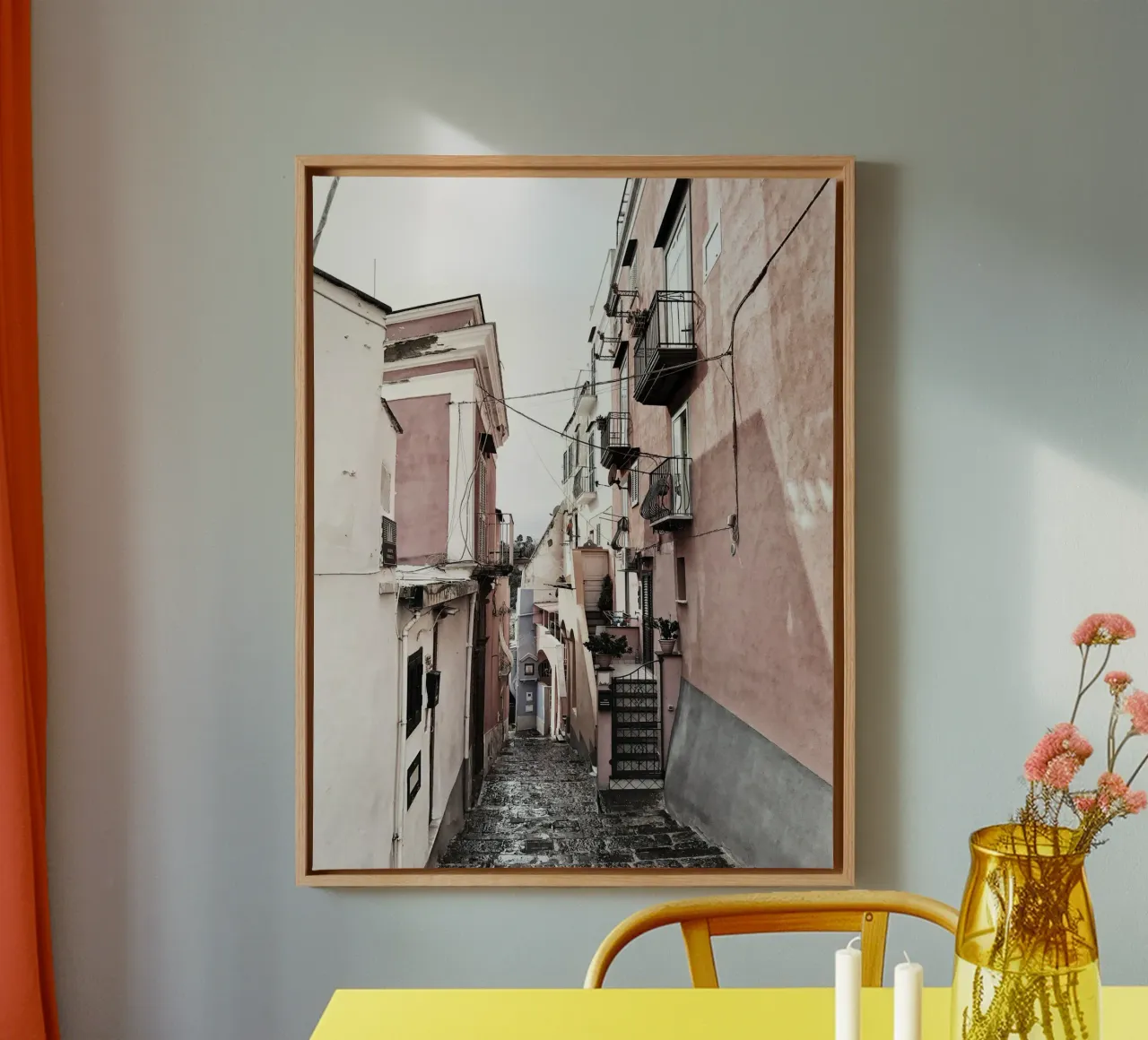 Rustic Stillness canvas with Floater frame by PhotoVibe Decor
