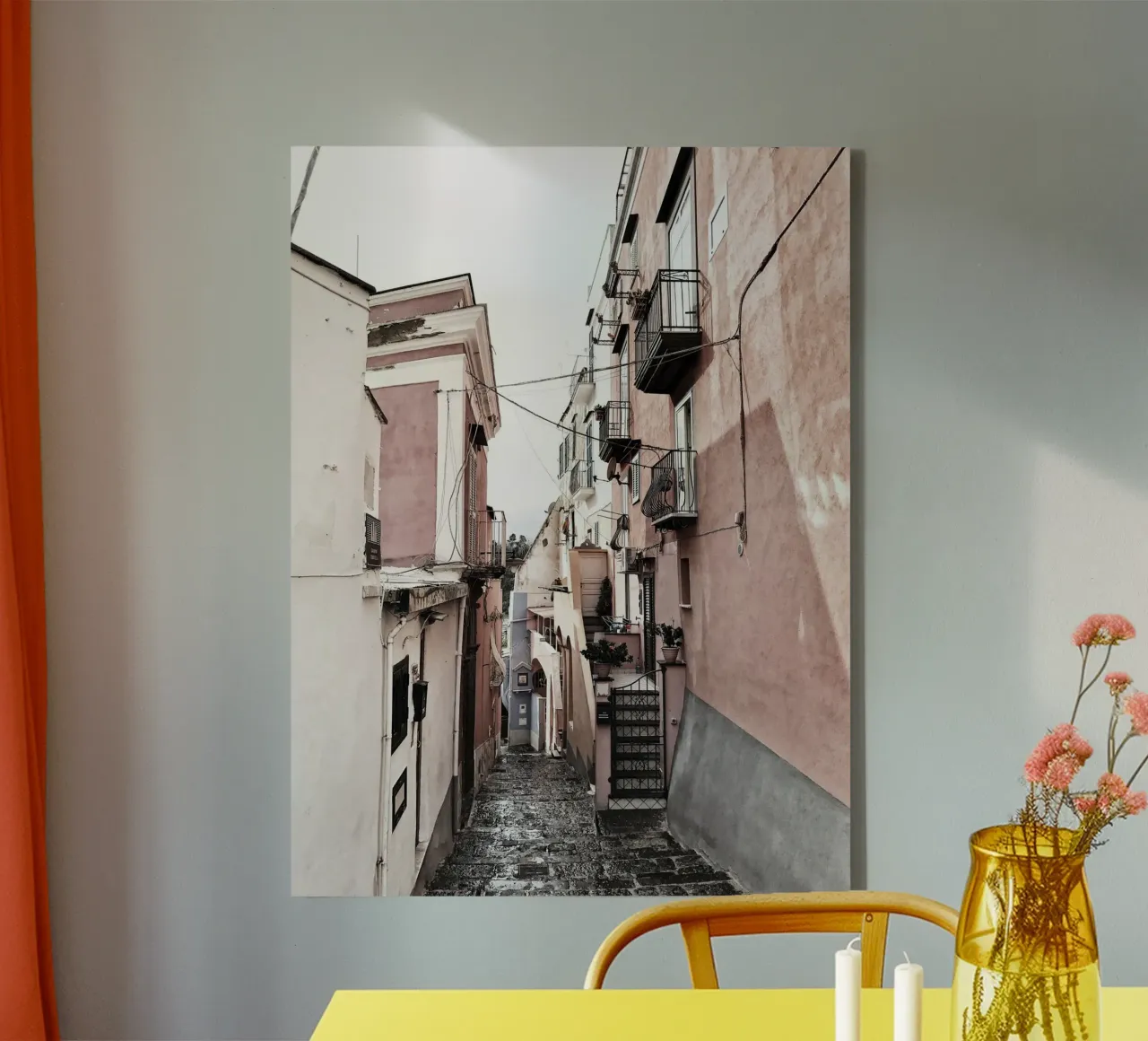 Rustic Stillness canvas with Floater frame by PhotoVibe Decor