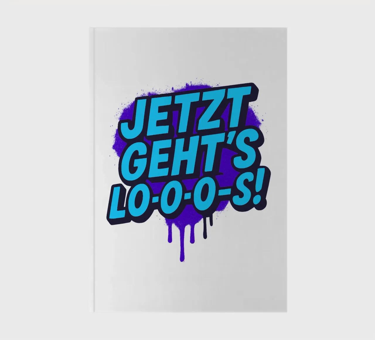 JETZT GEHT´S LO-O-O-S! notebook by Vintage Van Gogh