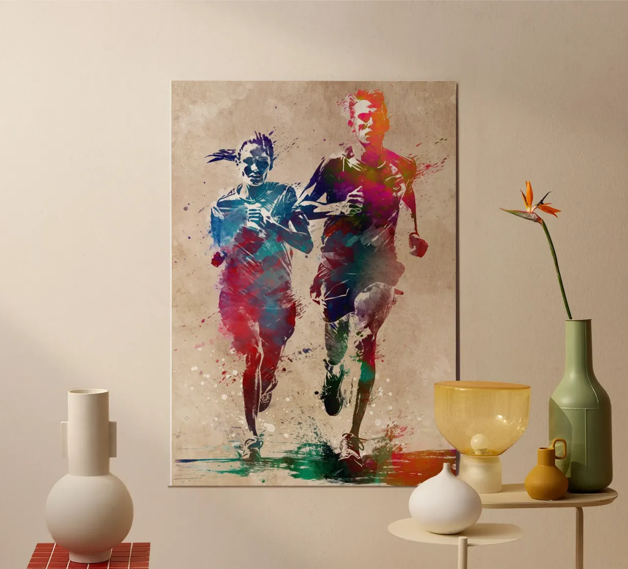 Arte sportiva dei corridori poster da SPORT