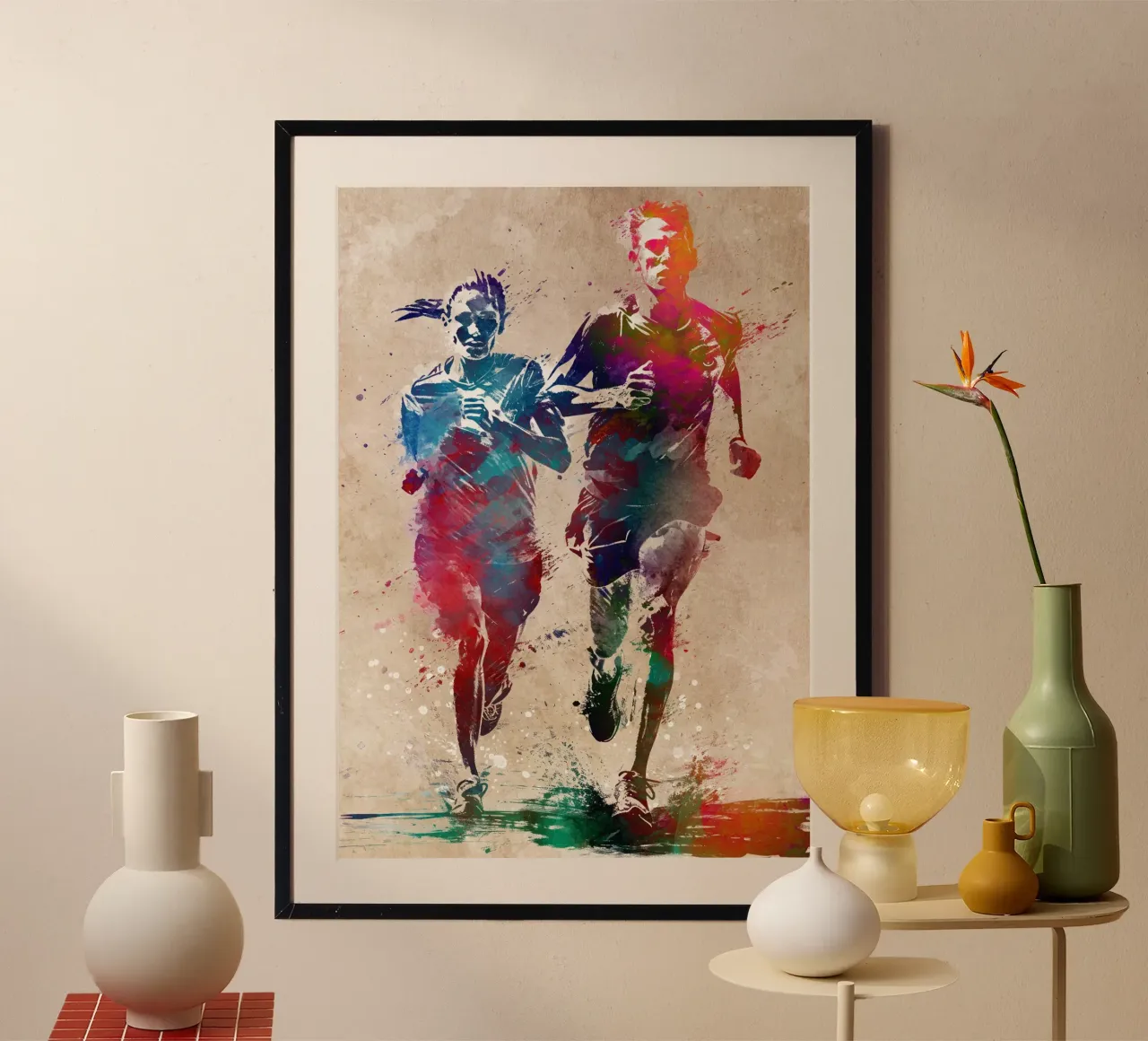 Arte sportiva dei corridori poster da SPORT