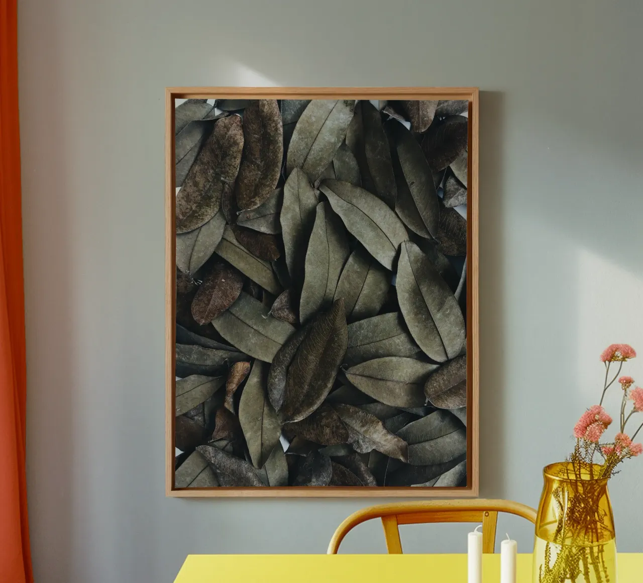 Rustic Stillness canvas with Floater frame by PhotoVibe Decor