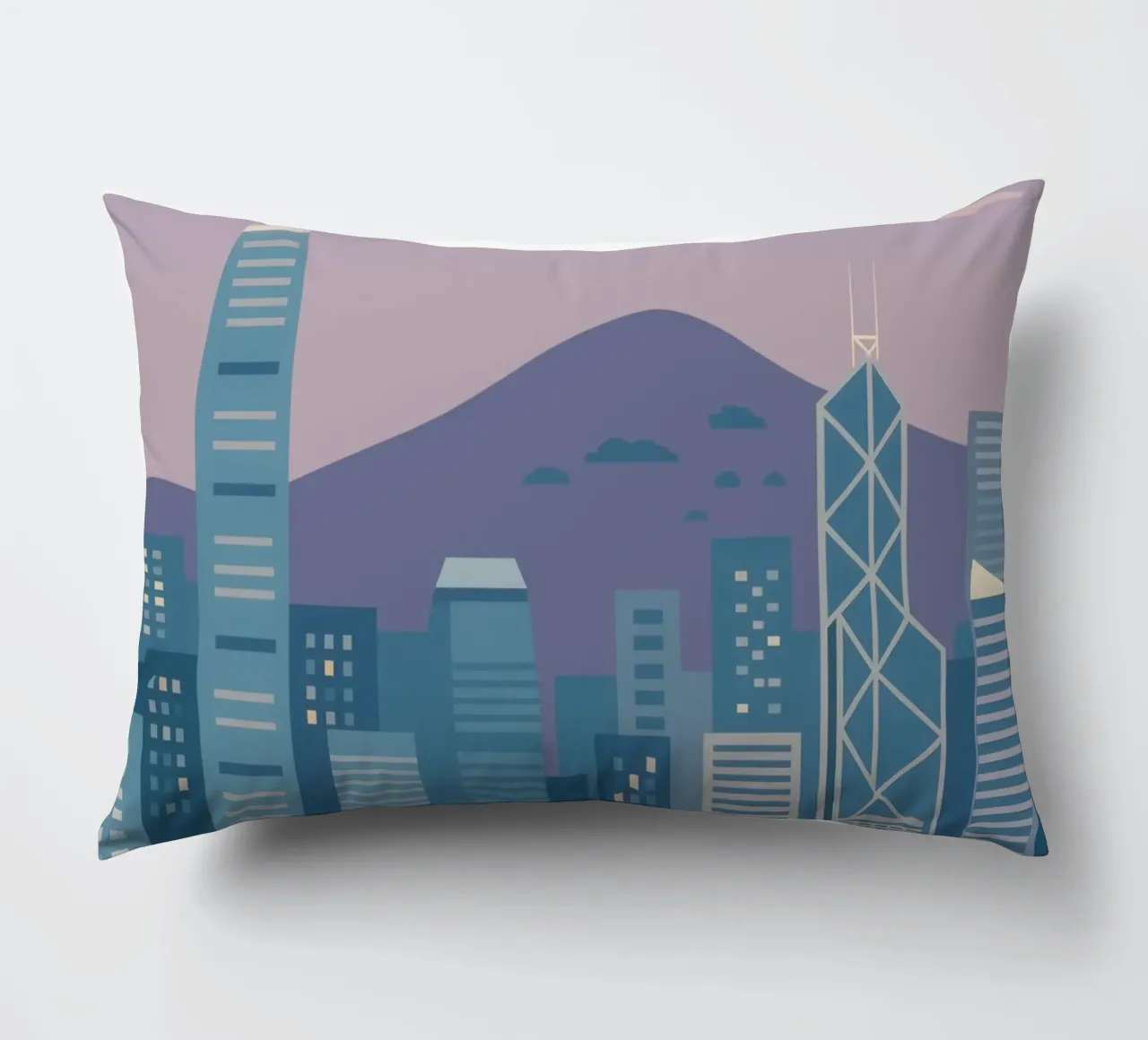 Hong Kong – Skyline in Silence cuscino da Attaboy Dsgn