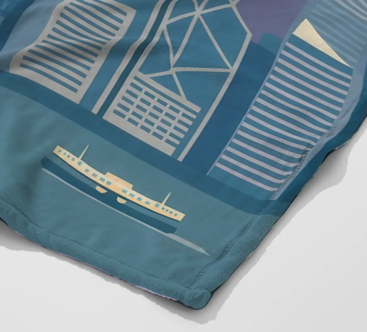 Hong Kong – Skyline in Silence coperta in pile da Attaboy Dsgn
