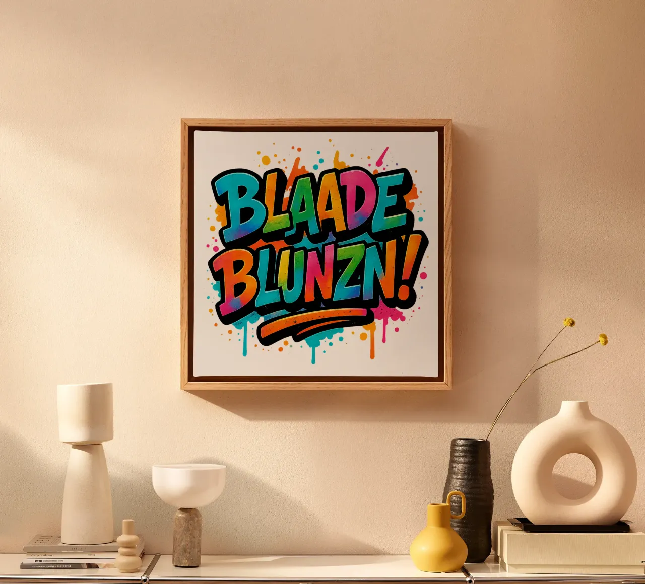 BLAADE BLUNZN! tela con Cornice a cassetta da Vintage Van Gogh
