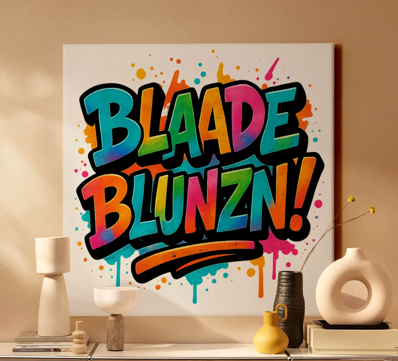 BLAADE BLUNZN! tela con Cornice a cassetta da Vintage Van Gogh