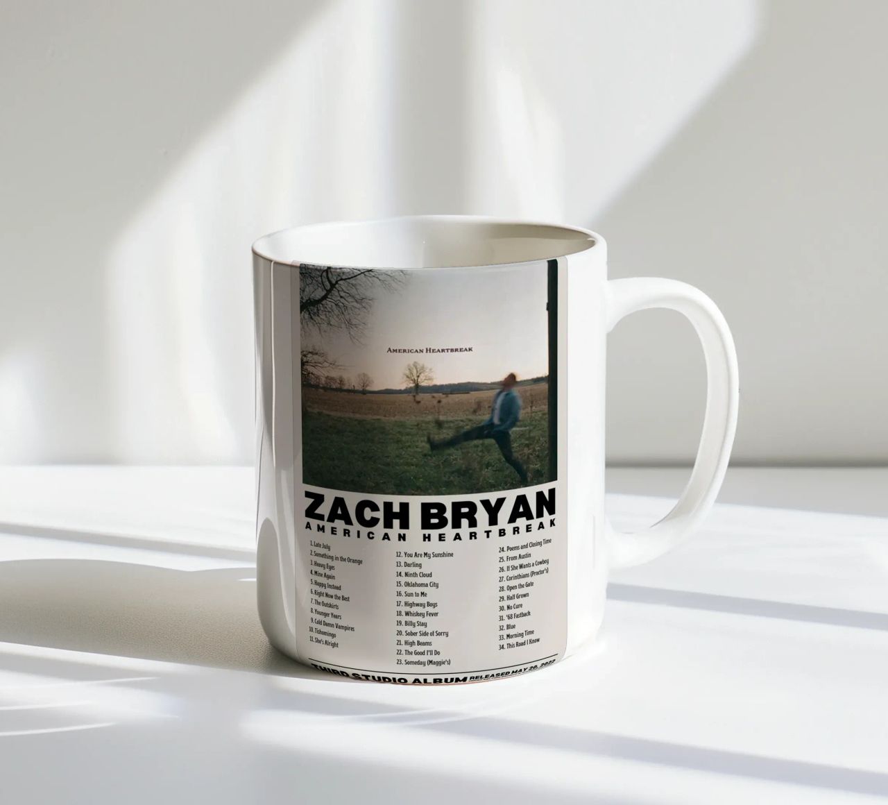Zach Bryan tazza in ceramica da fayzelkodok