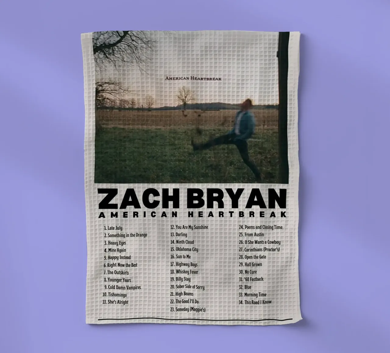 Zach Bryan canovaccio da cucina da fayzelkodok