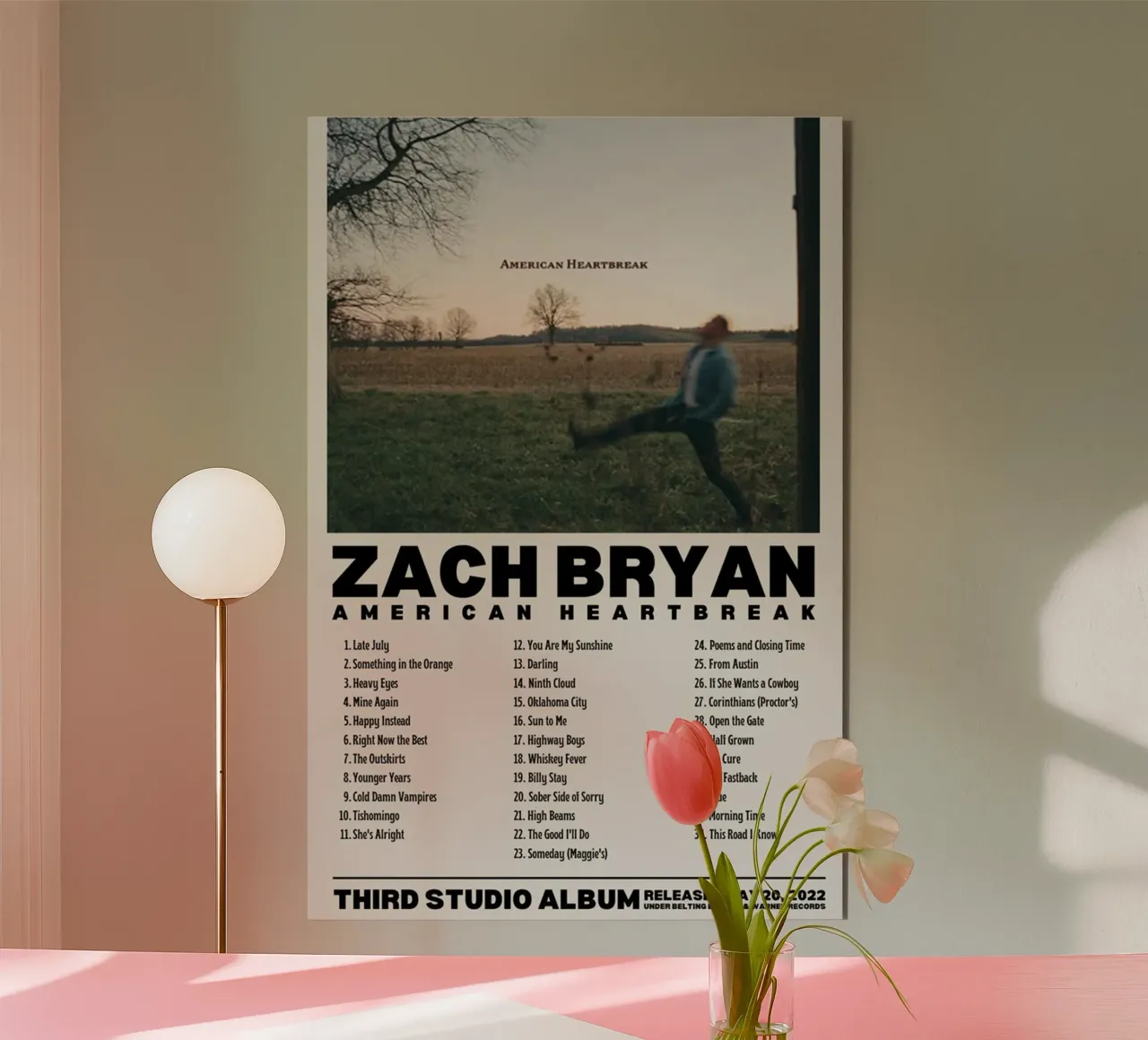 Zach Bryan alluminio dibond da fayzelkodok