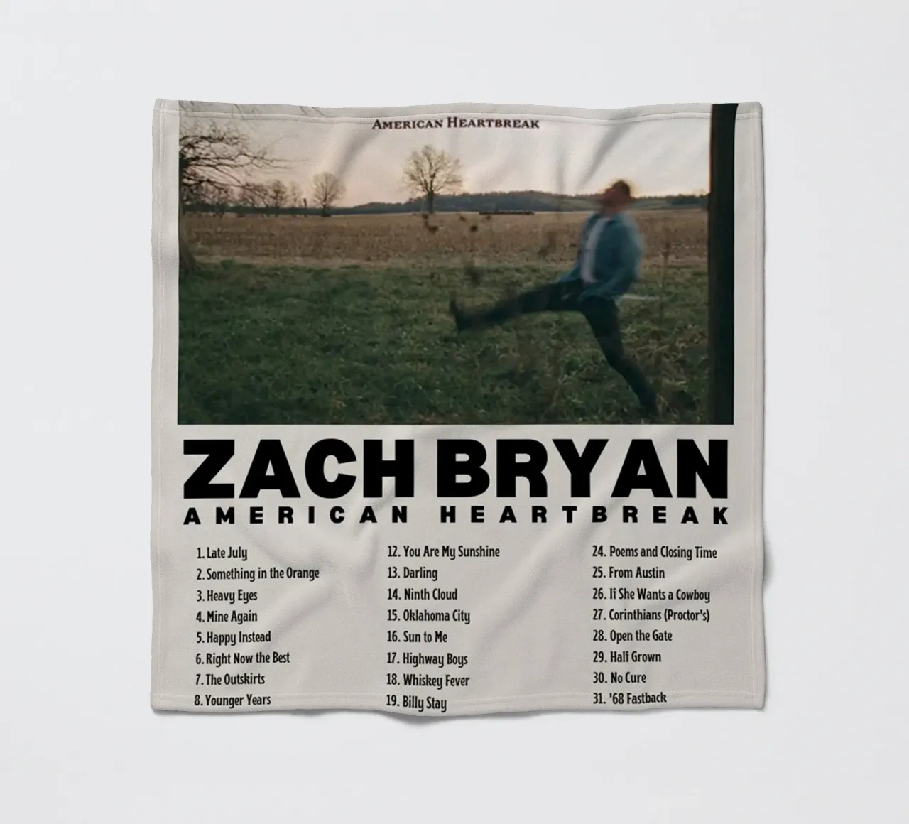 Zach Bryan coperta in pile da fayzelkodok