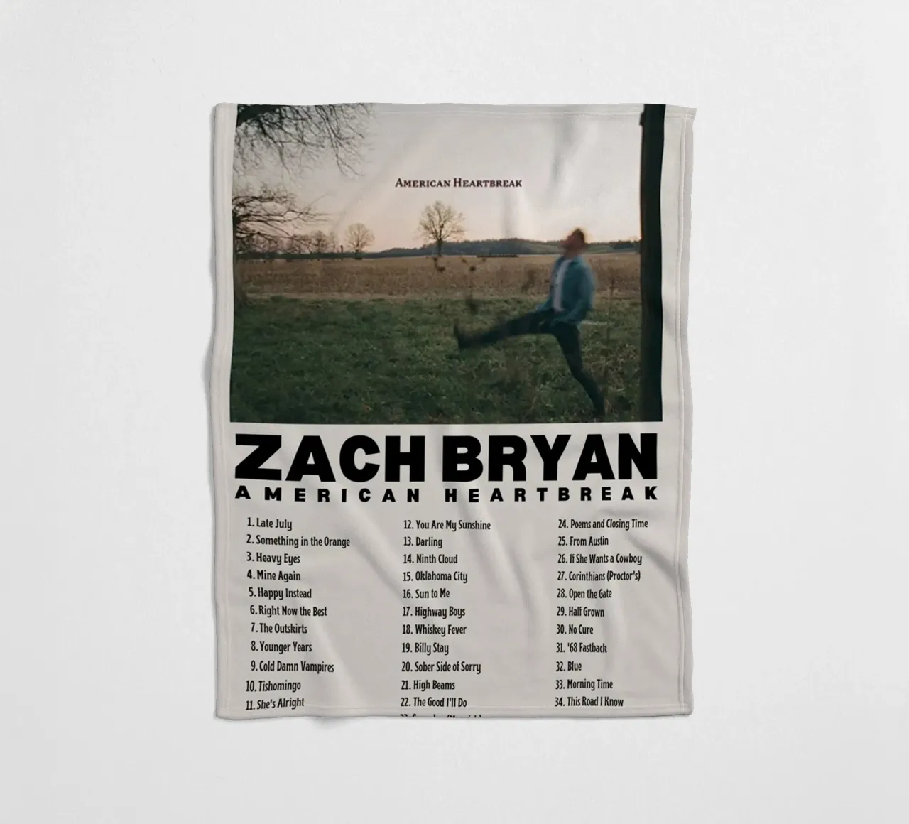 Zach Bryan coperta in pile da fayzelkodok