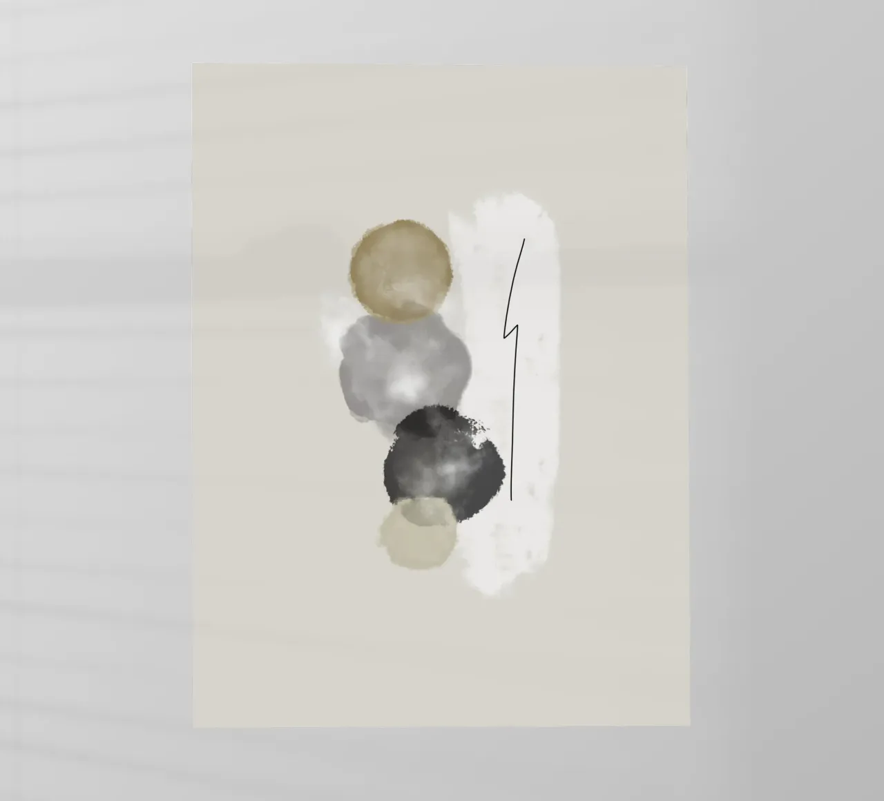 Minimalist abstract artwork in earth colors pellicola backlit da Imaginative