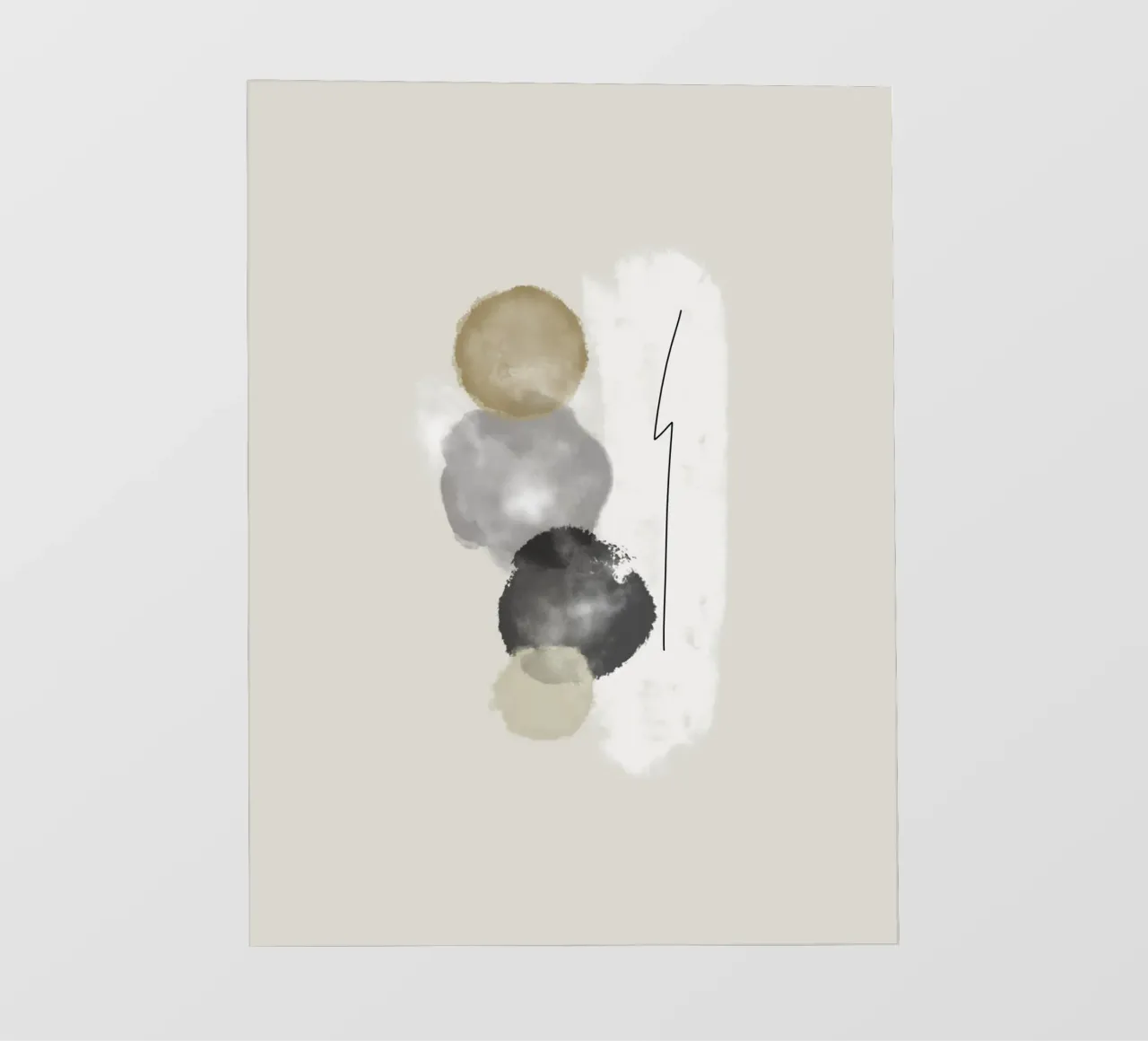 Minimalist abstract artwork in earth colors pellicola backlit da Imaginative