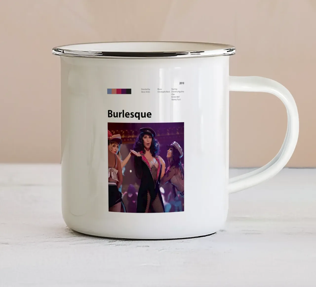 Burlesque tazza in smalto da The Movie Wall