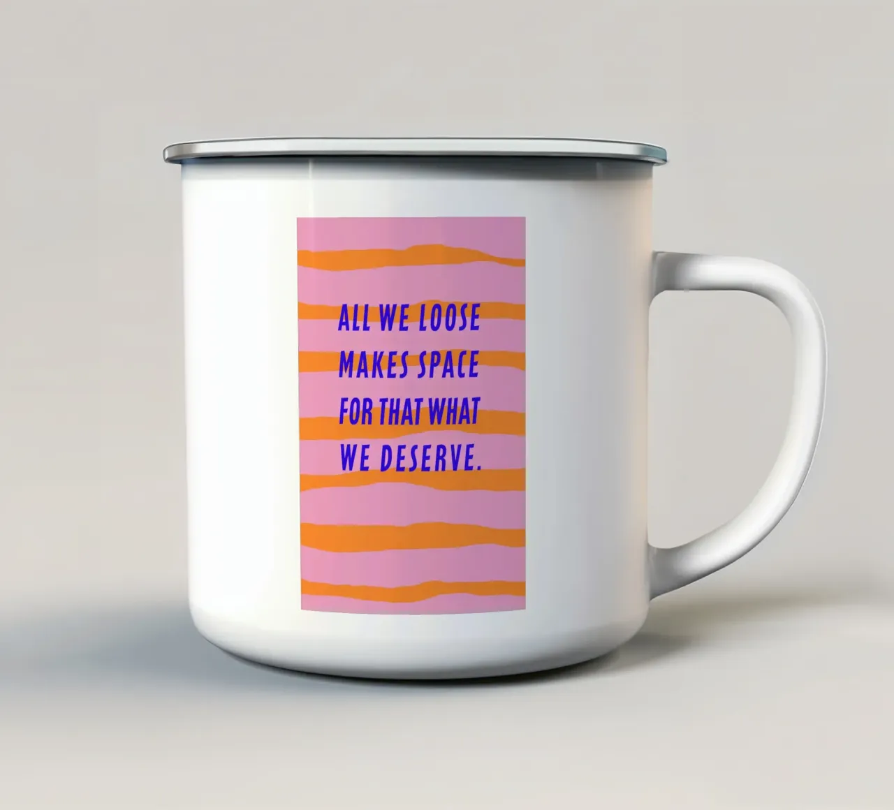 All we loose makes space. tazza in smalto da FRICKE DESIGN