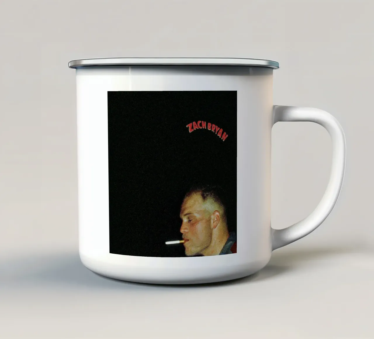 Zach Bryan enamel mug by fayzelkodok