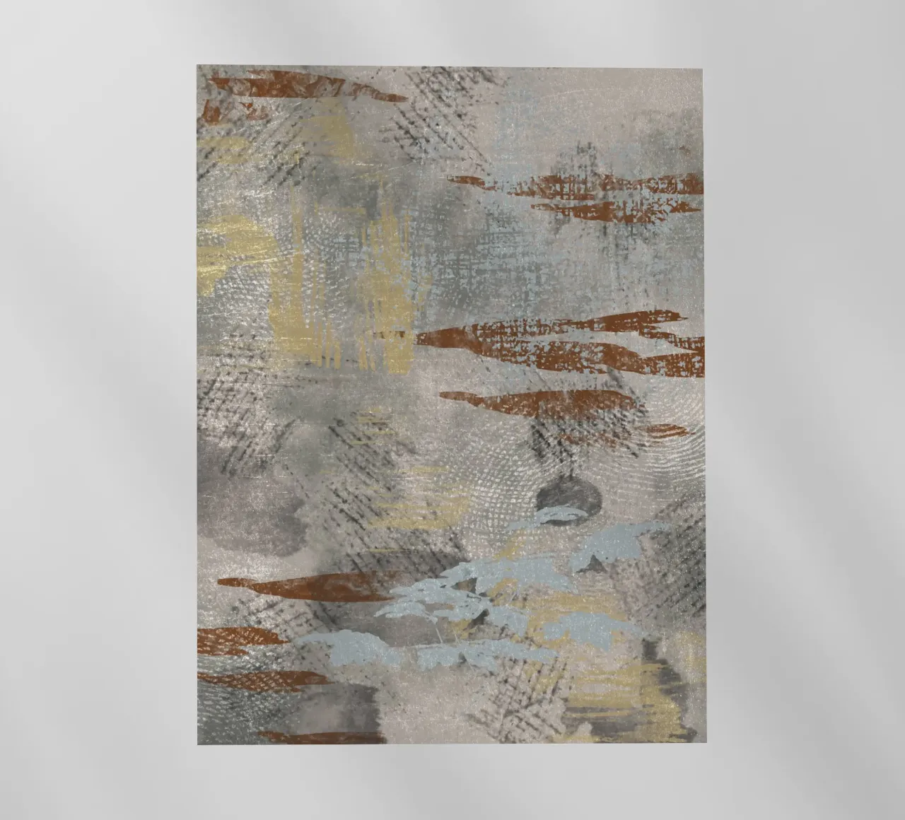 Modern abstract digital painting with textures and shapes lámina retroiluminada de Imaginative