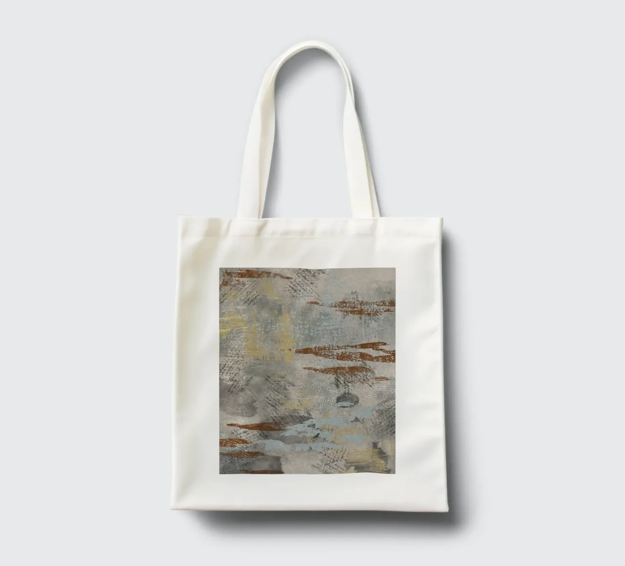 Modern abstract digital painting with textures and shapes borsa in juta da Imaginative