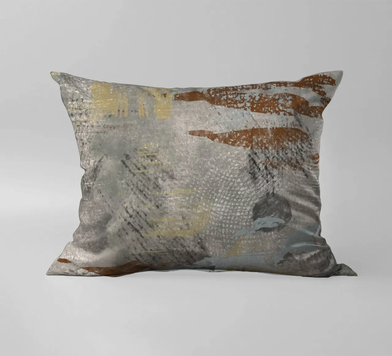 Modern abstract digital painting with textures and shapes cuscino da Imaginative