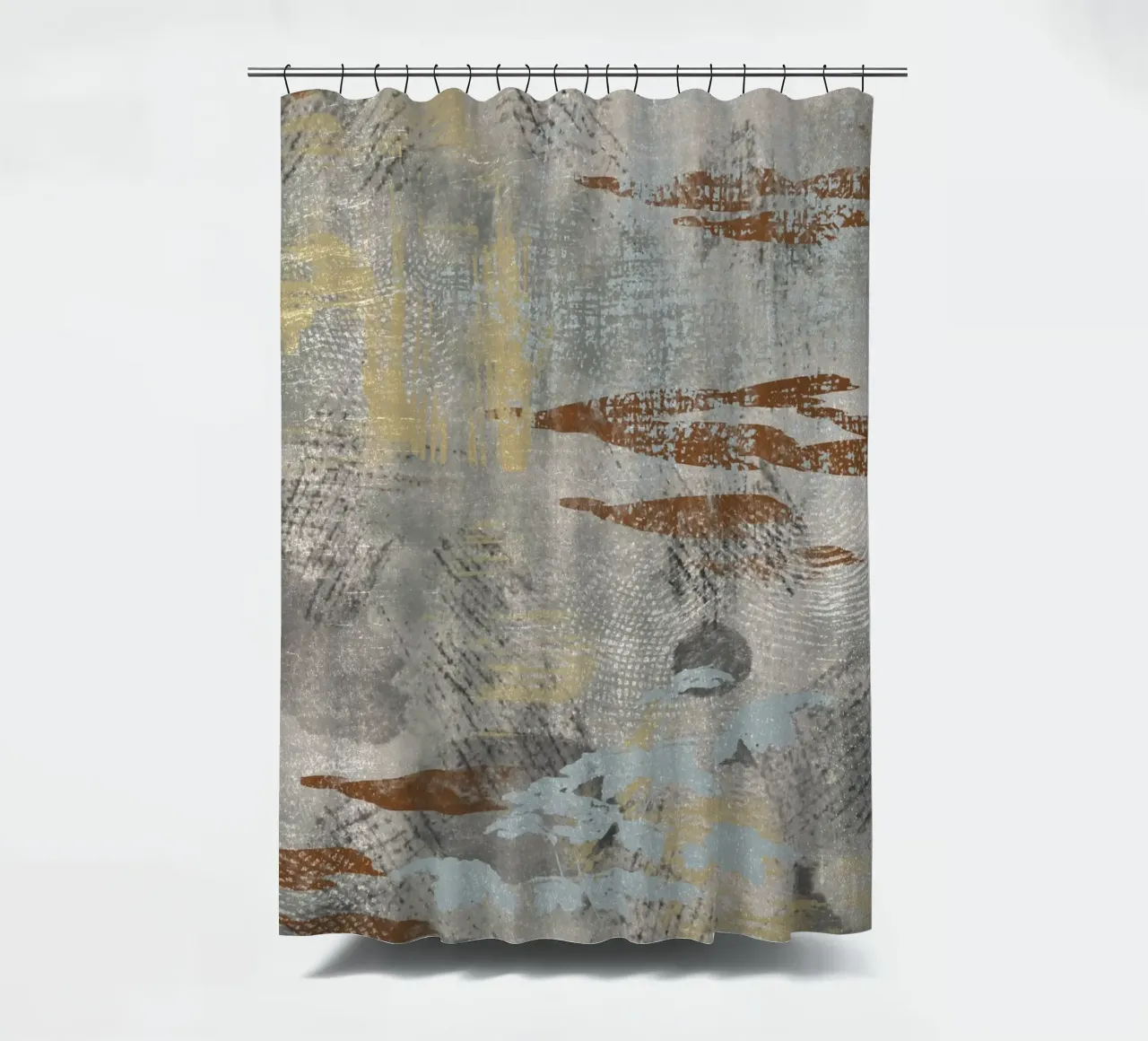 Modern abstract digital painting with textures and shapes douchegordijn van Imaginative