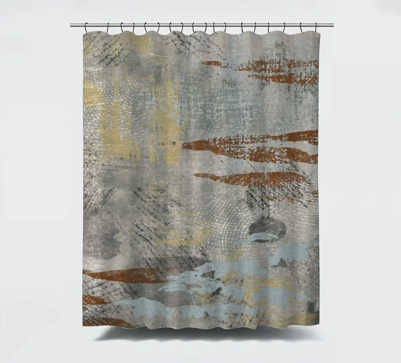 Modern abstract digital painting with textures and shapes douchegordijn van Imaginative