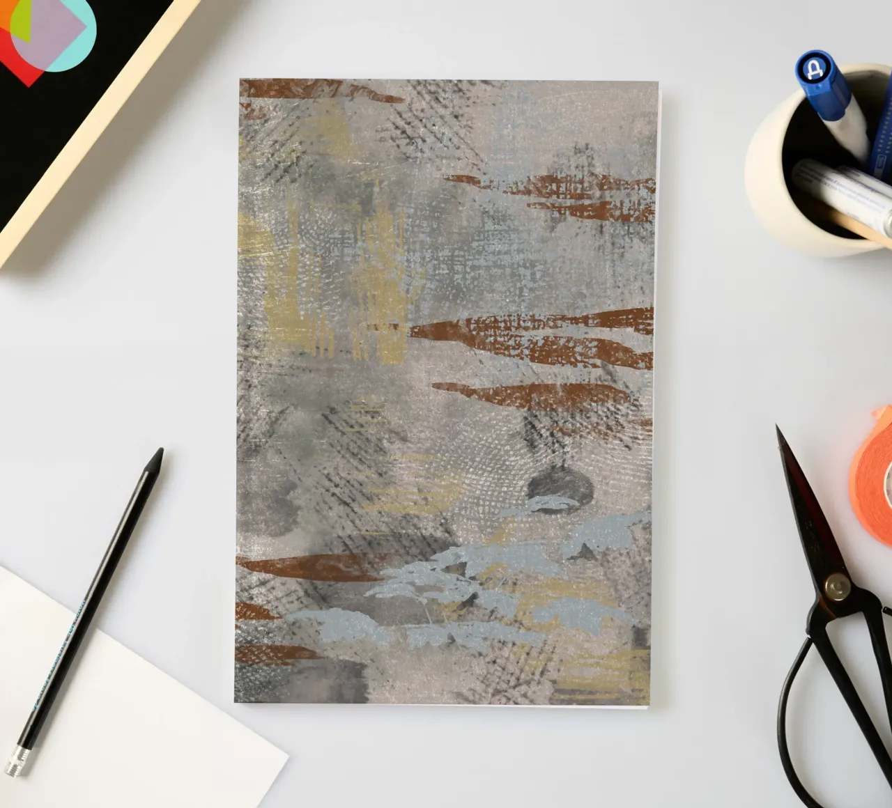Modern abstract digital painting with textures and shapes diario da Imaginative
