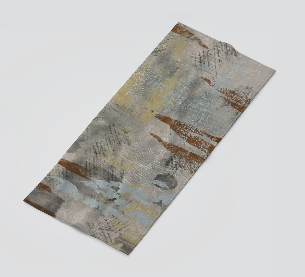 Modern abstract digital painting with textures and shapes strandhanddoek van Imaginative