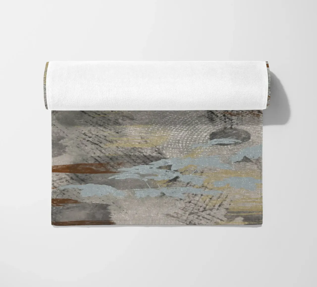 Modern abstract digital painting with textures and shapes strandhanddoek van Imaginative
