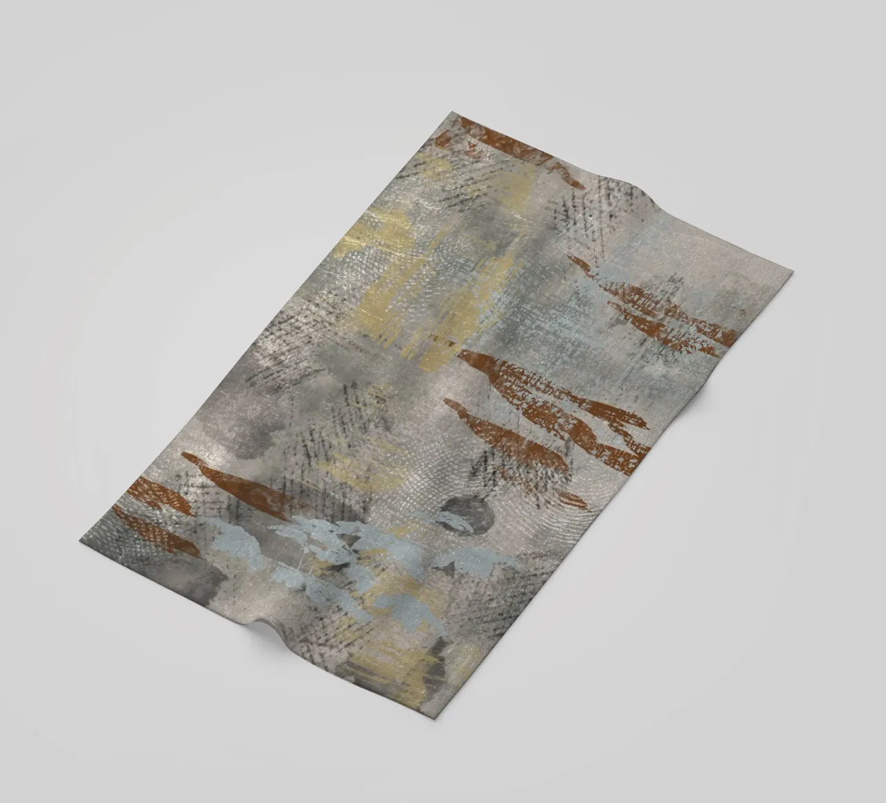 Modern abstract digital painting with textures and shapes strandhanddoek van Imaginative