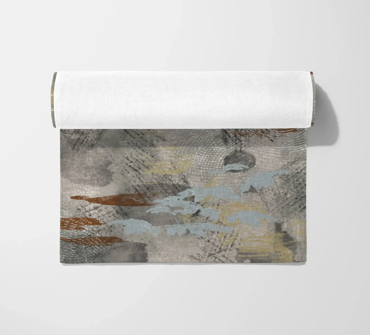 Modern abstract digital painting with textures and shapes strandhanddoek van Imaginative